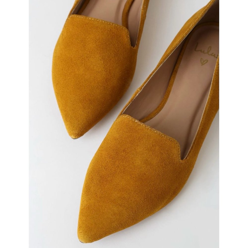 Lucah Mustard Suede Leather Loafers